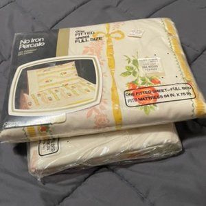NOS Vintage JC Penney Full Sheet Set Flat & Fitted
